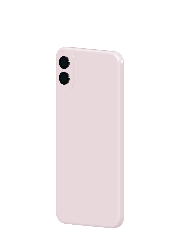 Apple iPhone 16 (Rózsaszín) – generált modell a gyártói méretekből
