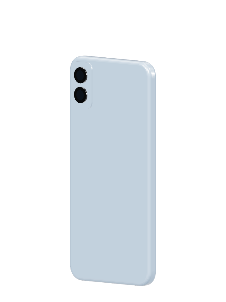 Apple iPhone 17 (Párakék) – generált modell a gyártói méretekből