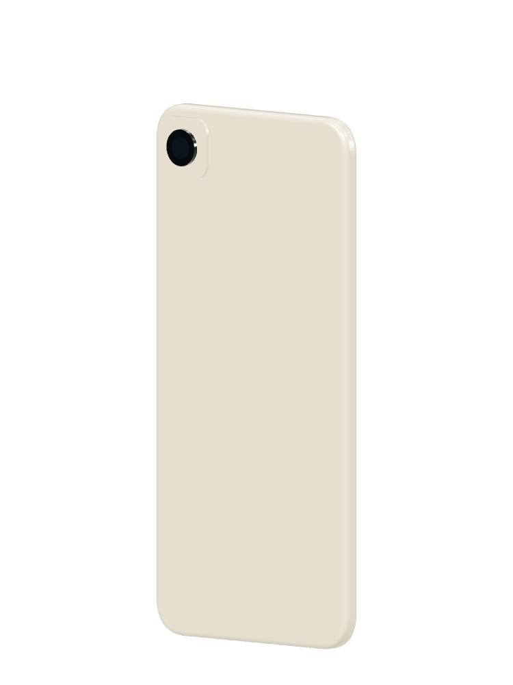 Apple iPhone Air (Világos arany) – generált modell a gyártói méretekből